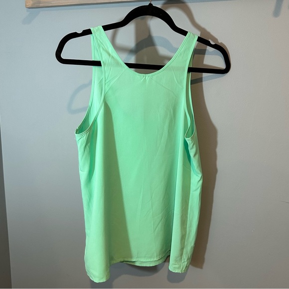 Frenchi Mint Green Sheer Sleeveless Blouse - Picture 2 of 4